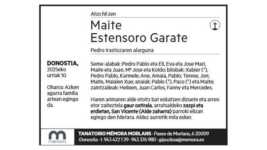 Maite Estensoro Garate