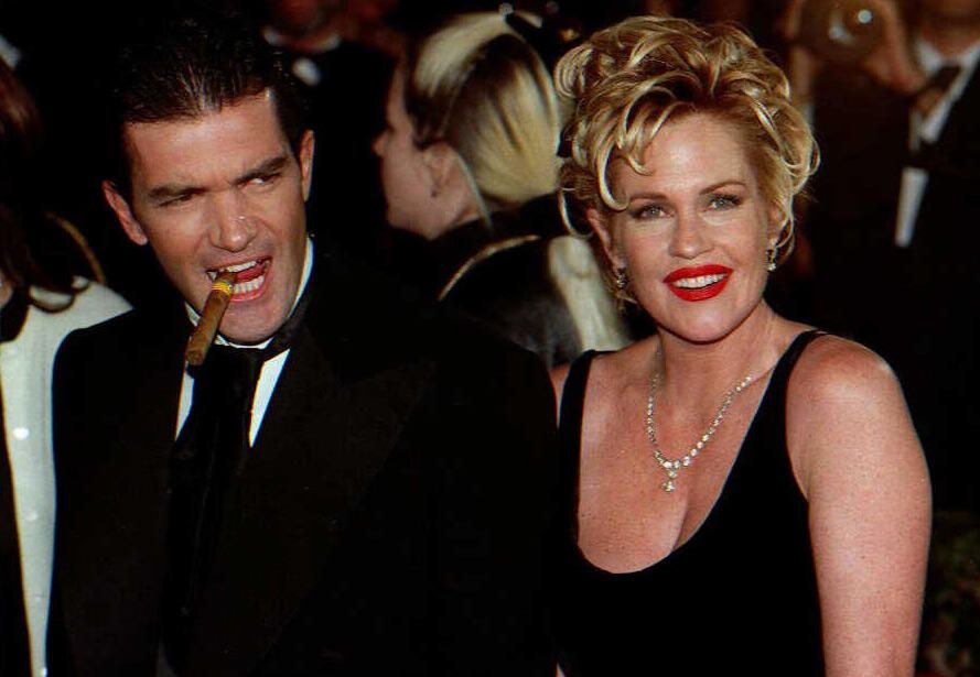Con su exmujer Melanie Griffith.
