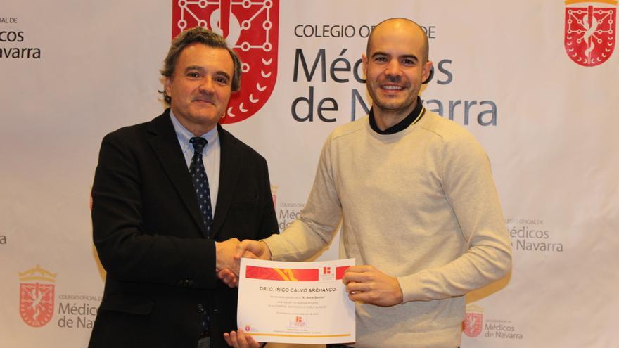 El cirujano maxilofacial Íñigo Calvo, ganador de la Beca Senior del Colegio de Médicos de Navarra