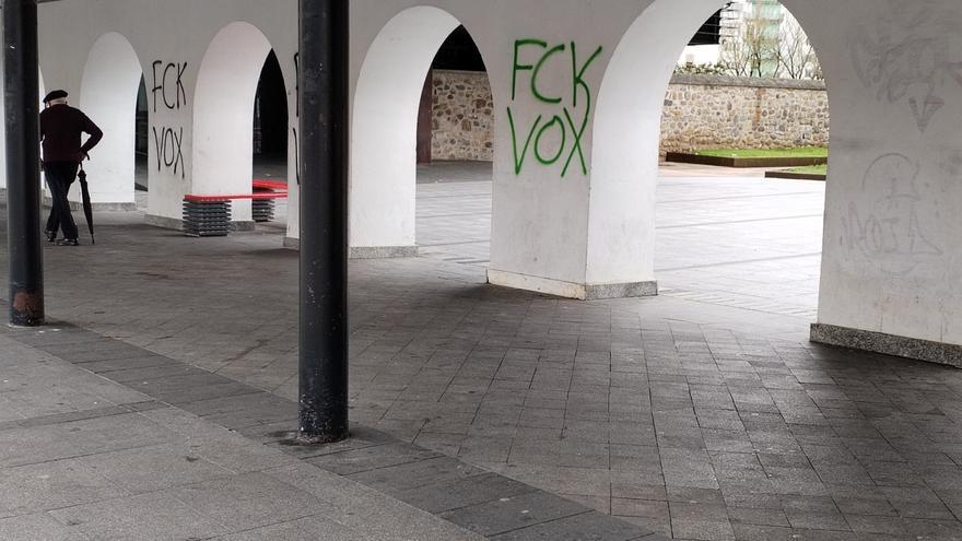 Tensión en una protesta por la presencia de Vox en Lasarte-Oria