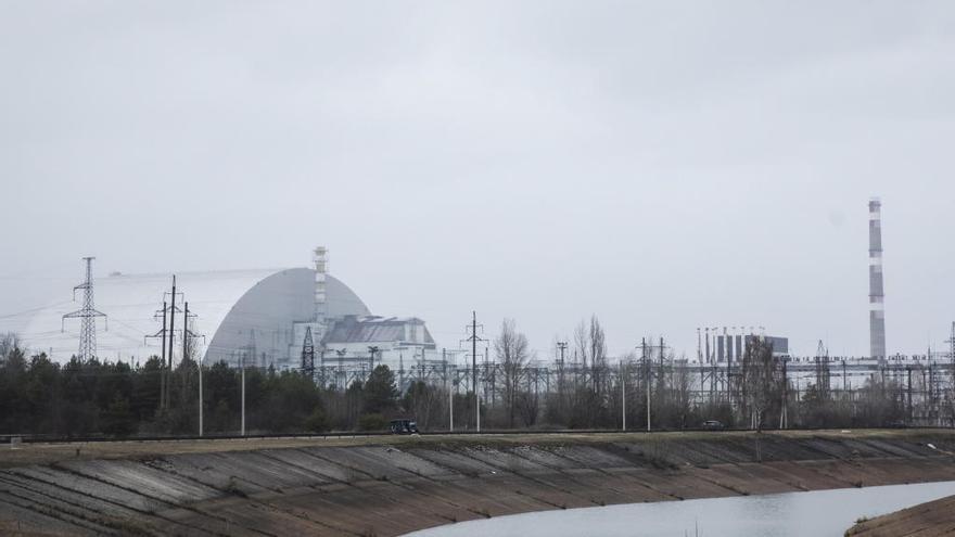 Vista general de la central nuclear de Chernóbil.