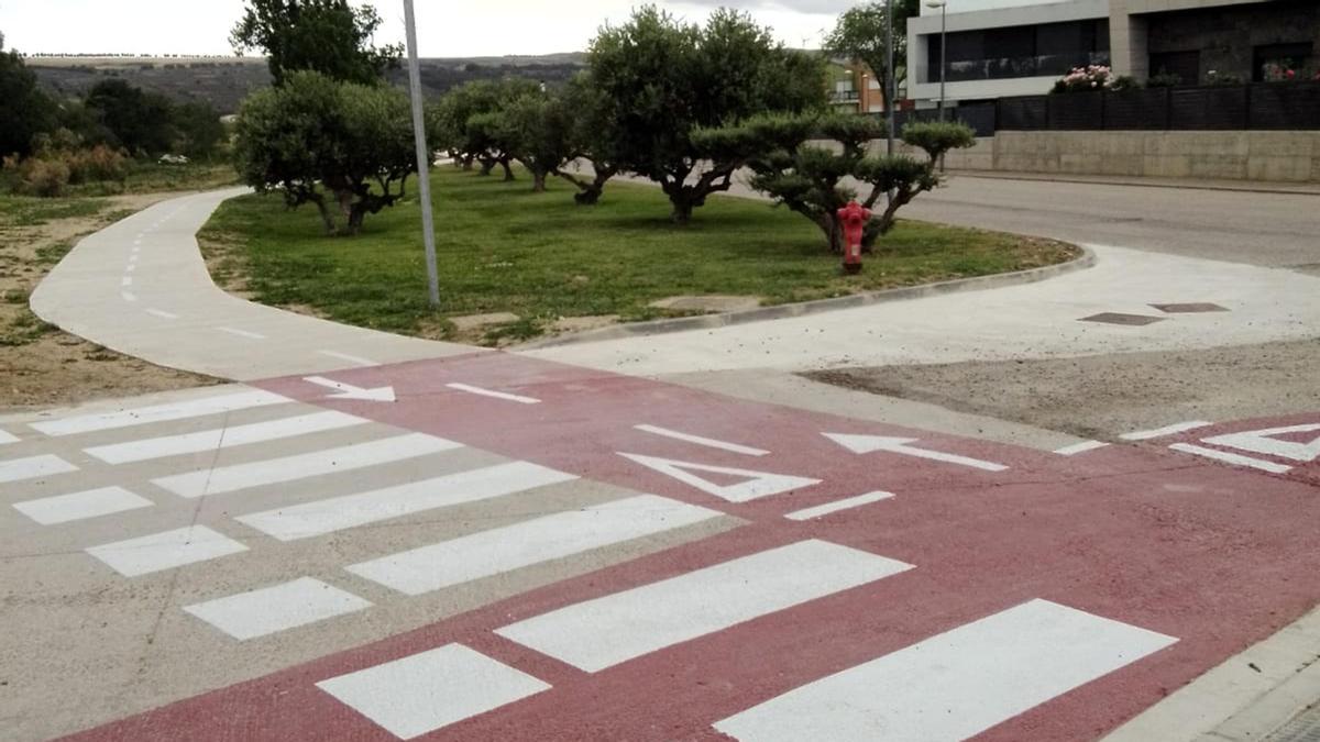 Imagen del carril bici peraltés.