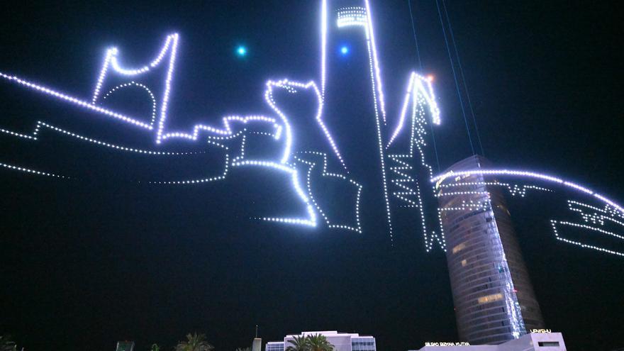Fotos: así iluminó Bilbao el mayor espectáculo de drones de su historia