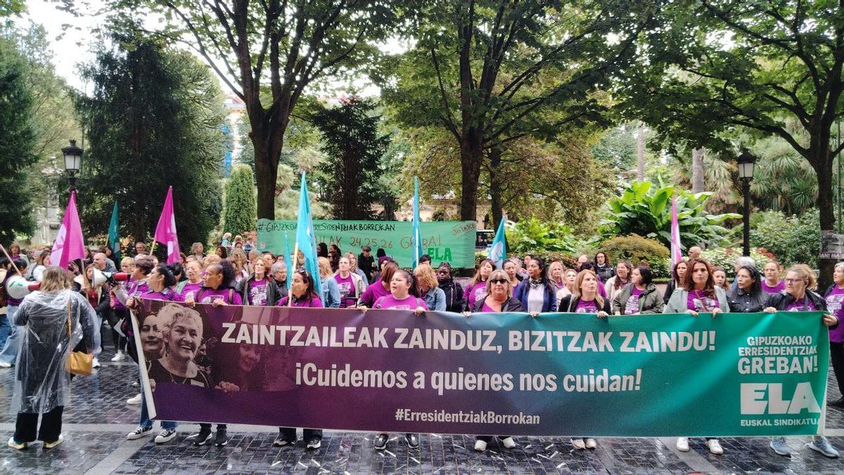 Una imagen de la manifestación que se ha celebrado este miércoles.