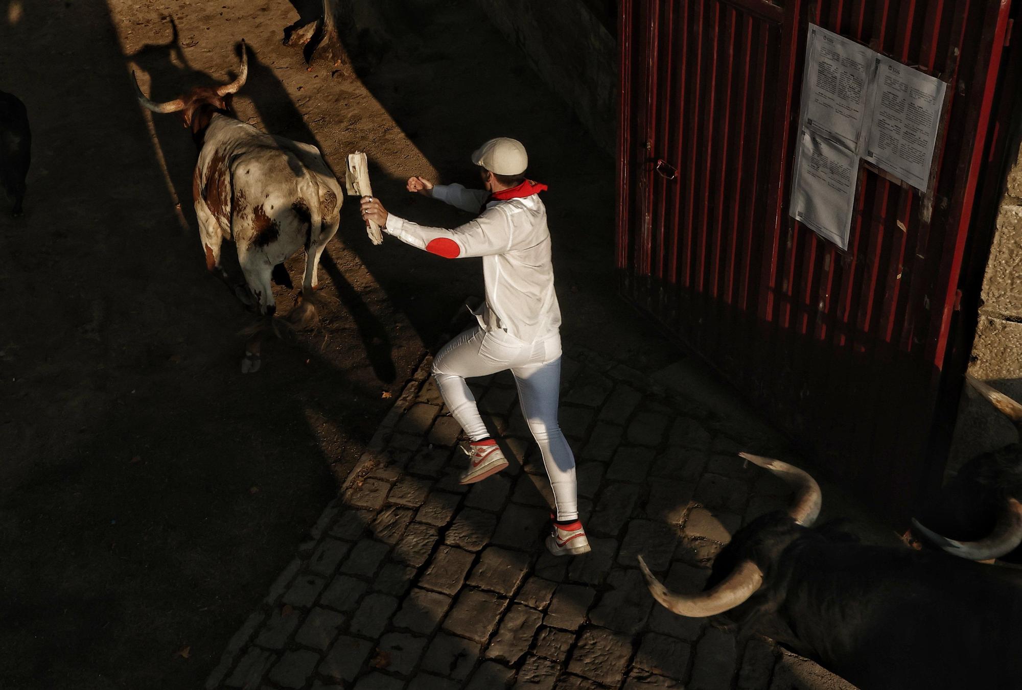 Fotos del segundo encierro de fiestas de Tafalla 2025