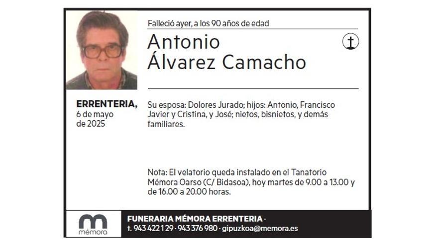 ANTONIO ALVAREZ CAMACHO