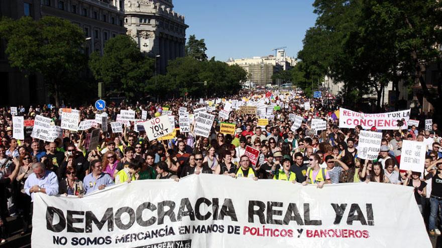 Manifestación en Madrid el 15 de mayo de 2011