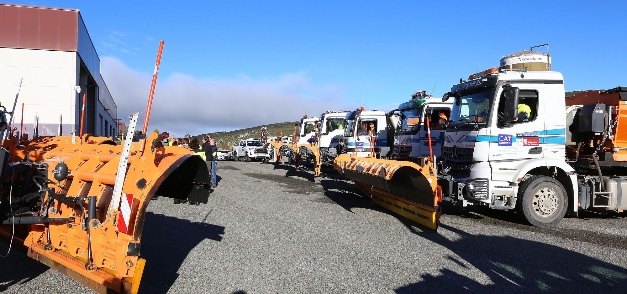 El Centro de Conservación de Carreteras de Liédena, preparado para el invierno en Navarra