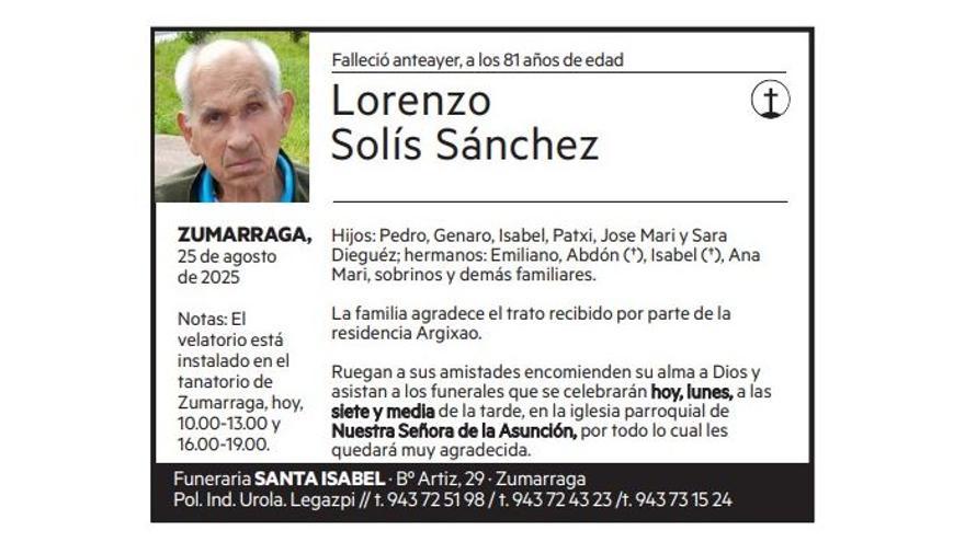 Lorenzo Solís Sánchez