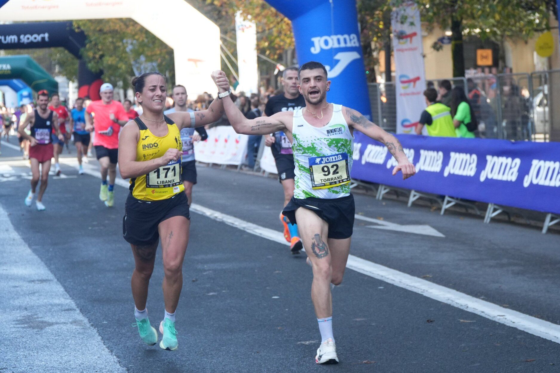 Los últimos metros de la Behobia