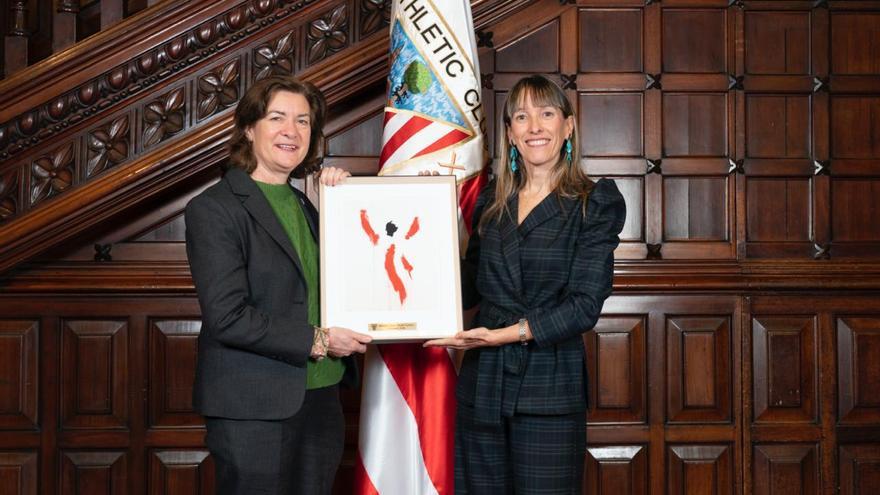 El Athletic recibe en Ibaigane a la primera ministra de Gales