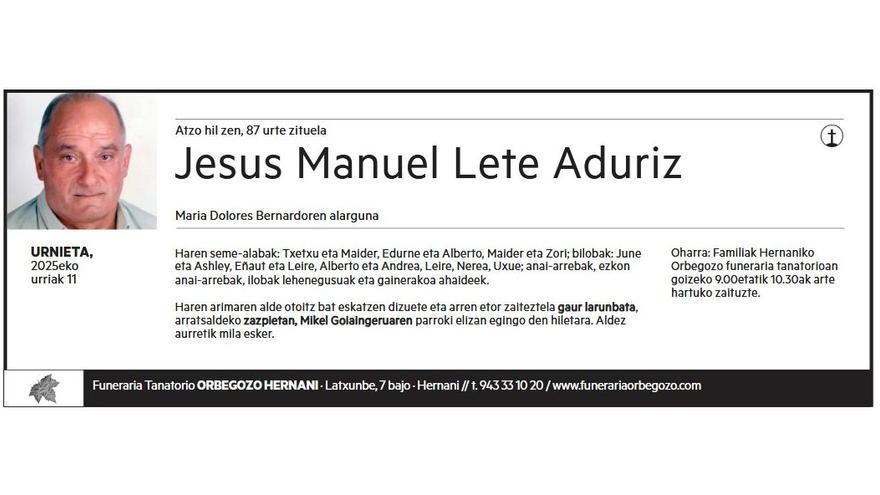 JESUS MANUEL LETE ADURIZ