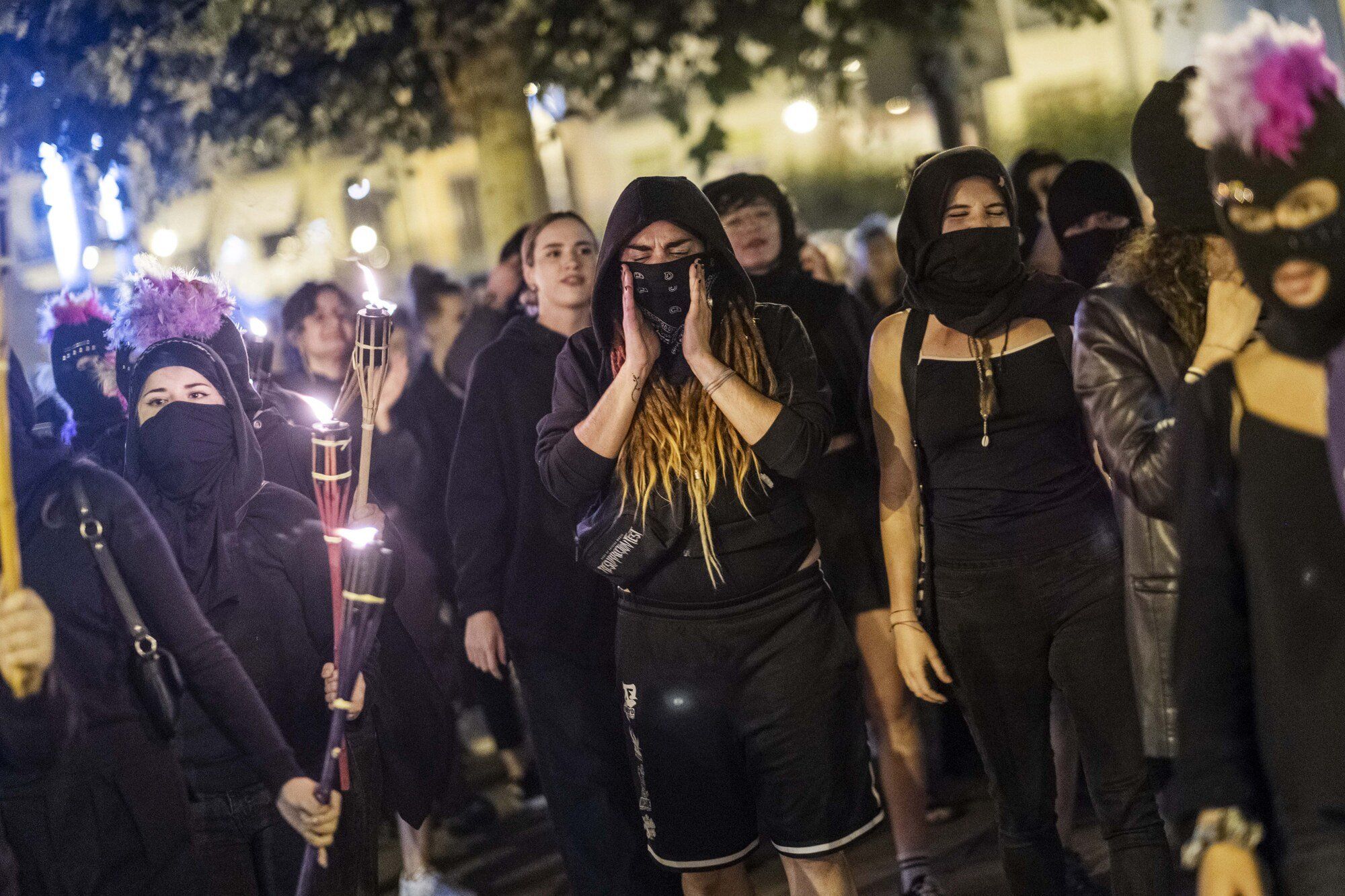 Manifestación nocturna en Pamplona contra las agresiones sexuales