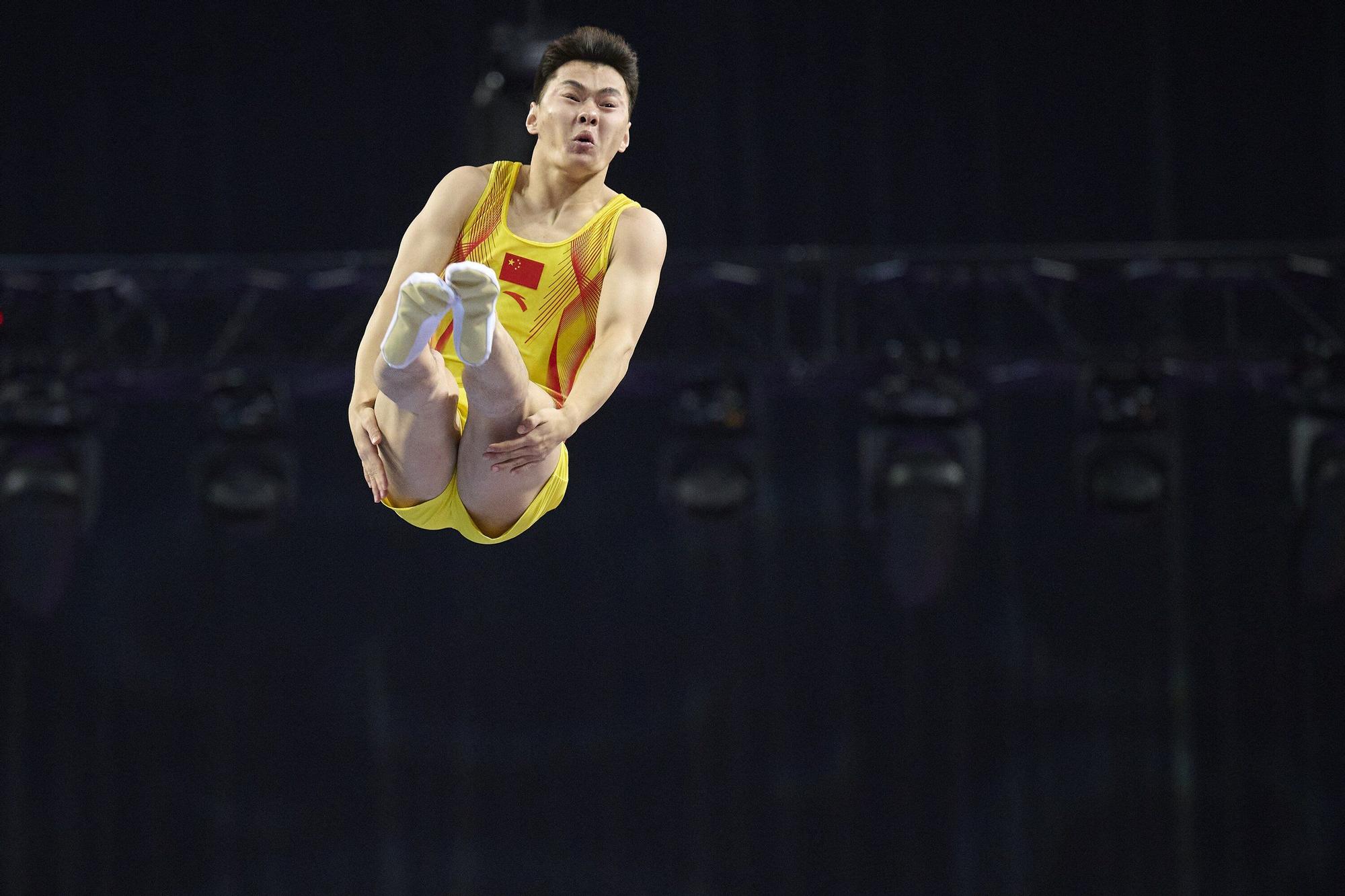 Las fotos más espectaculares del Mundial de gimnasia de trampolín en Pamplona
