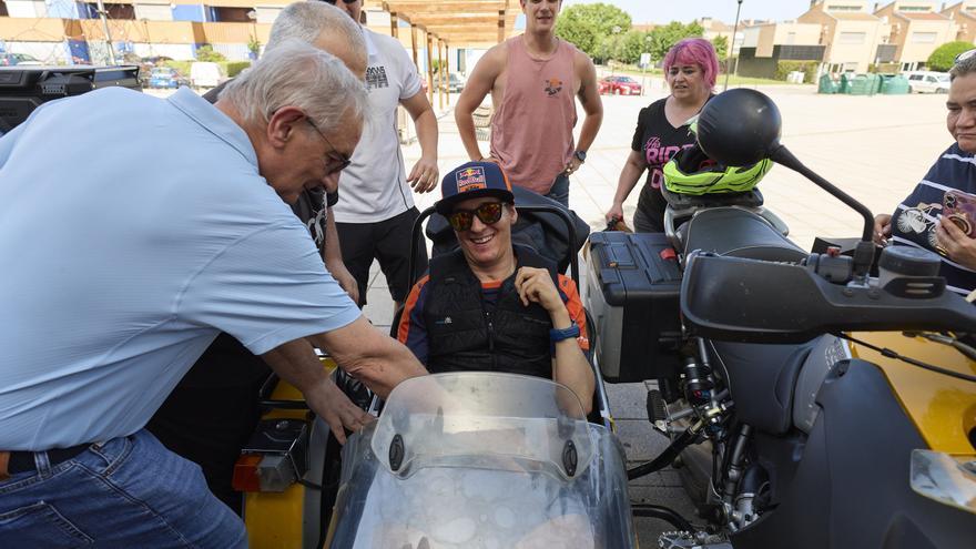 Un sidecar para hacer sonreír a un antiguo motero en Navarra