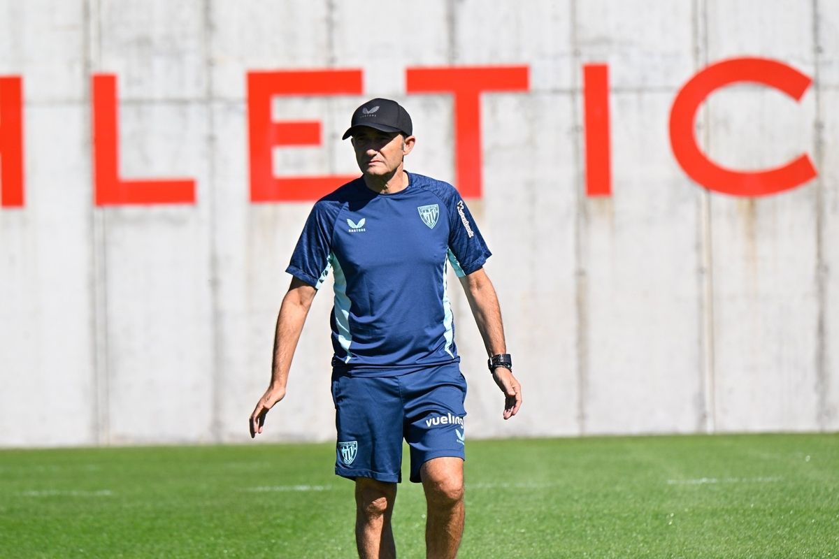 Entrenamiento del Athletic tras el partido ante el Borussia