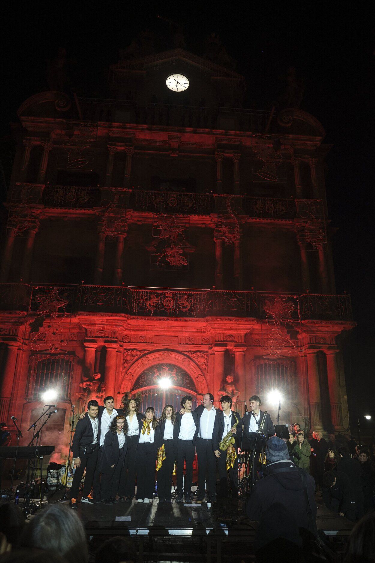 Imagenes del encendido de luces de navidad en Pamplona