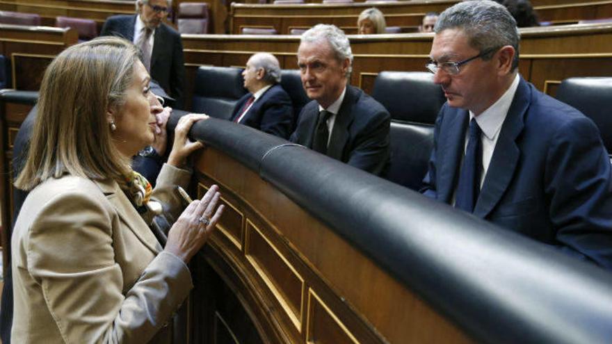 El ministro de Justicia, Alberto Ruiz Gallardón, en el Congreso de los Diputados.