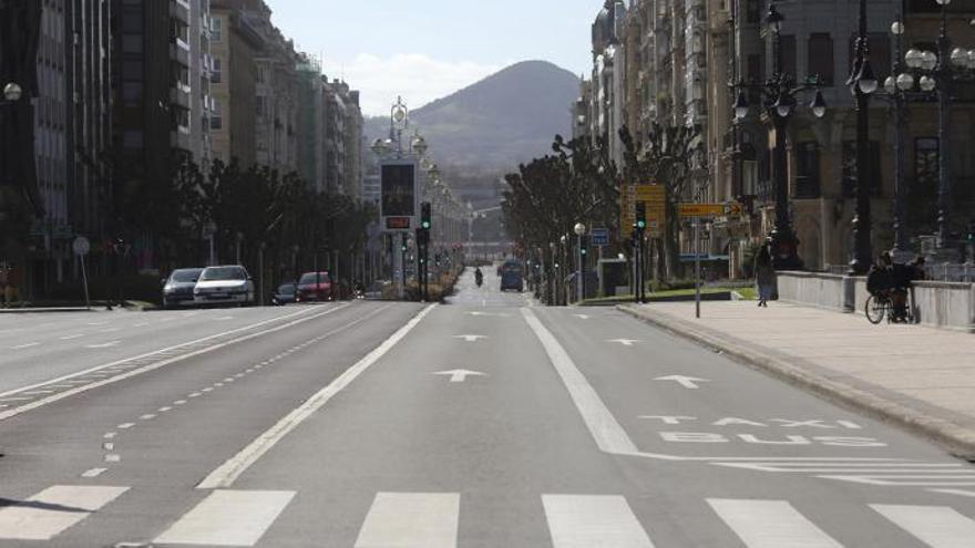 La Avenida de la Libertad de Donostia, tras la declaración del estado de alarma en marzo.