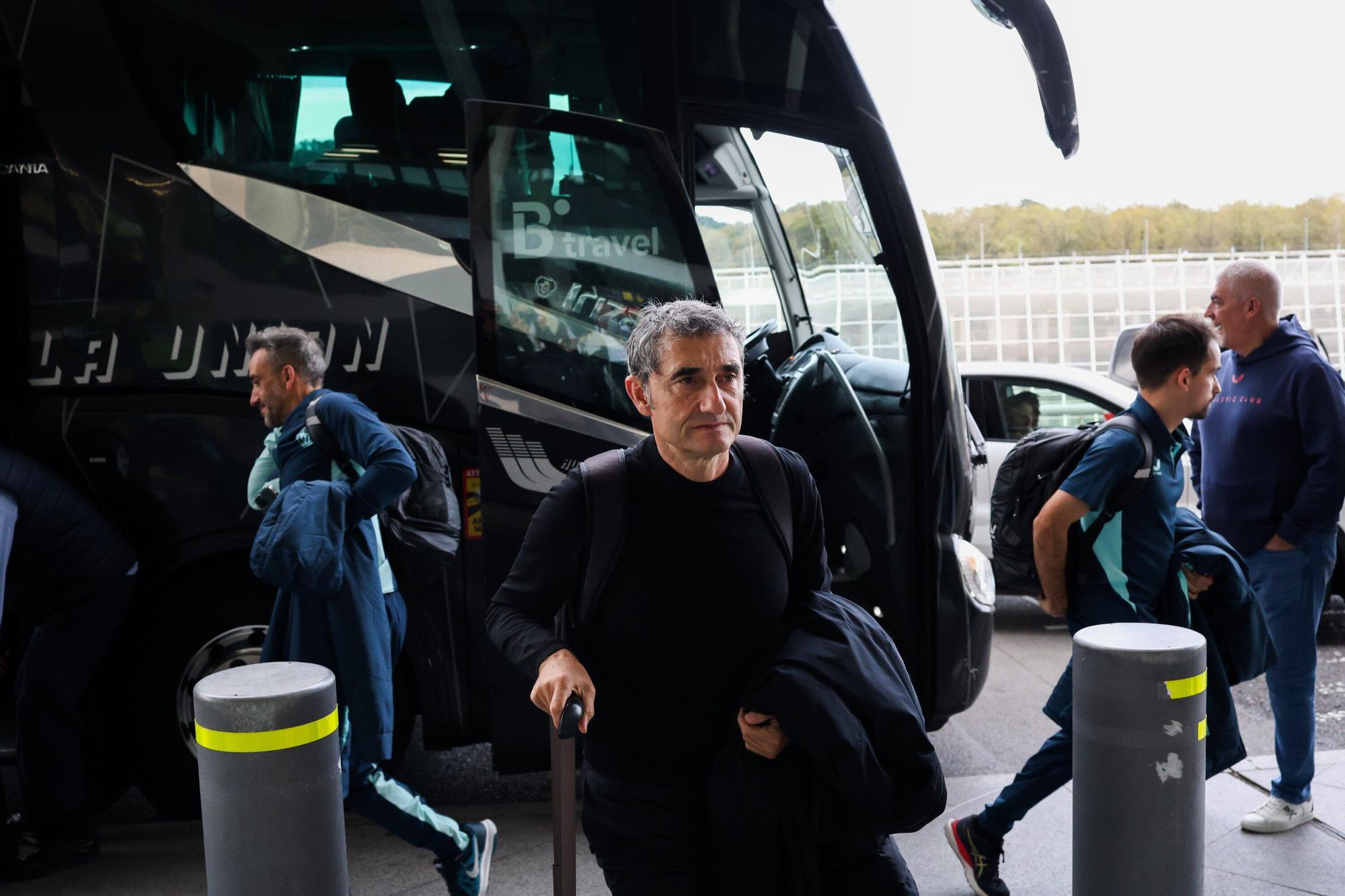 En imágenes: el Athletic pone rumbo a Newcastle
