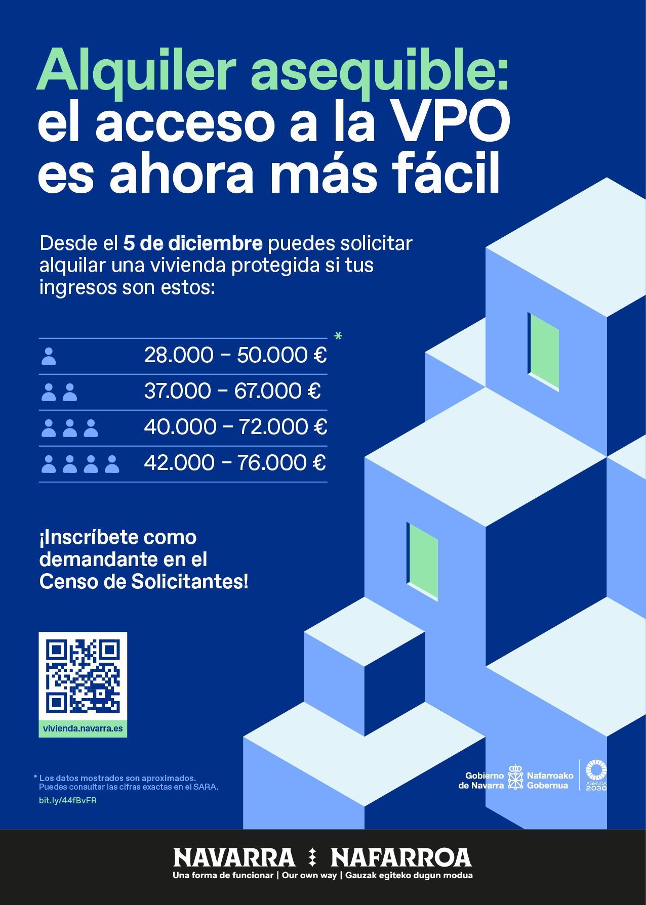 Alquiler asequible en Navarra.