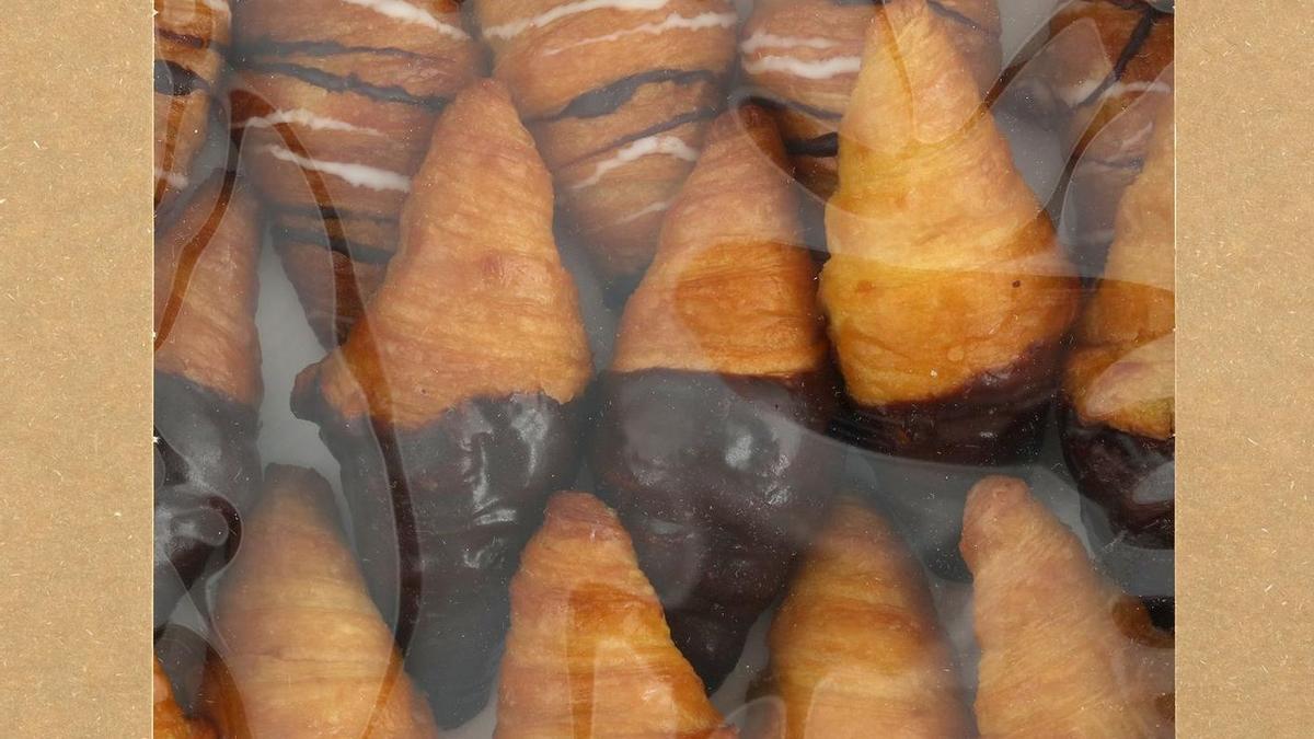 Caja de croissants como los que llevó el trabajador despedido a sus compañeros el día de su cumpleaños.