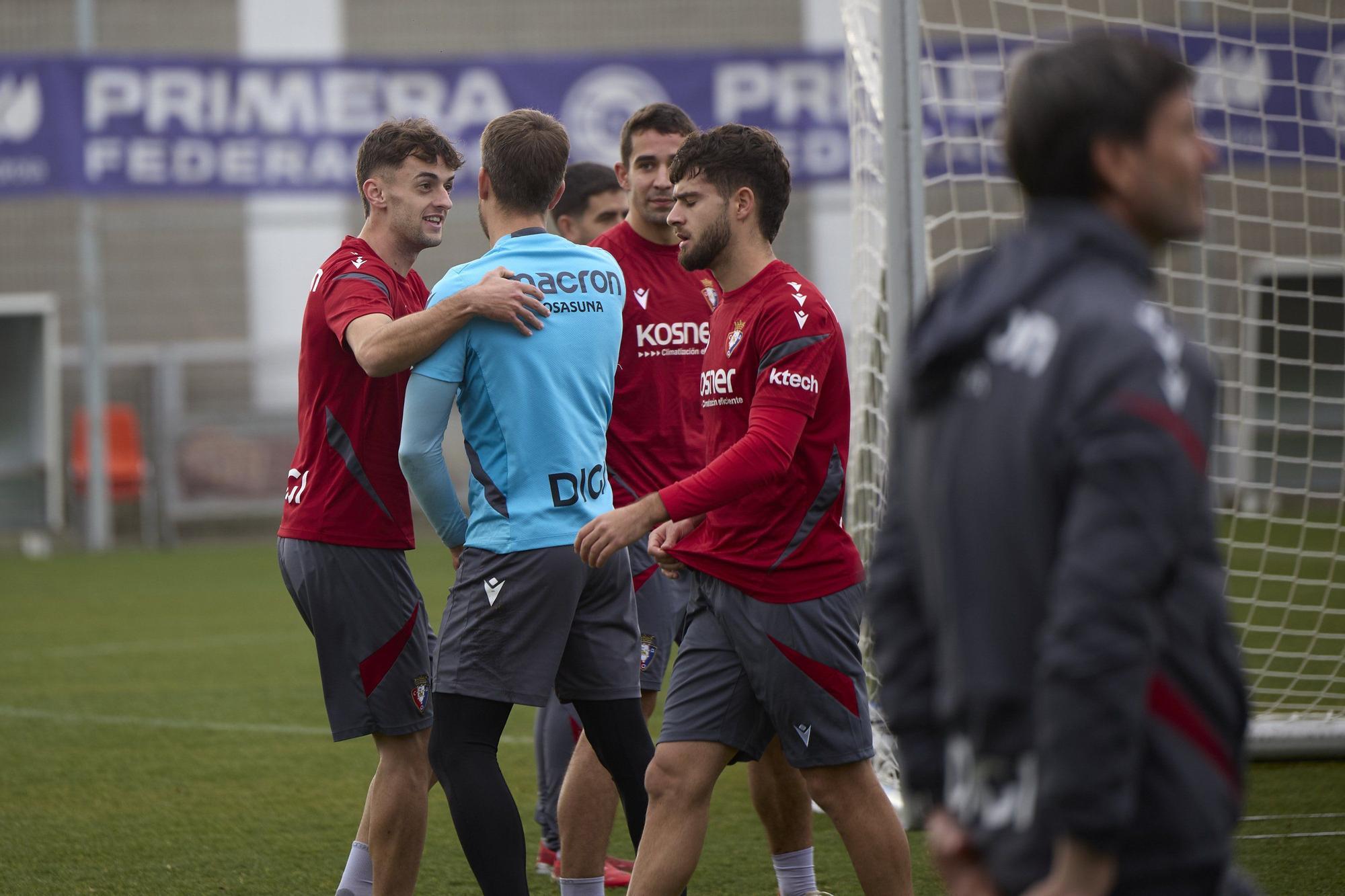 Entrenamiento de Osasuna en Tajonar el sábado 6 de diciembre