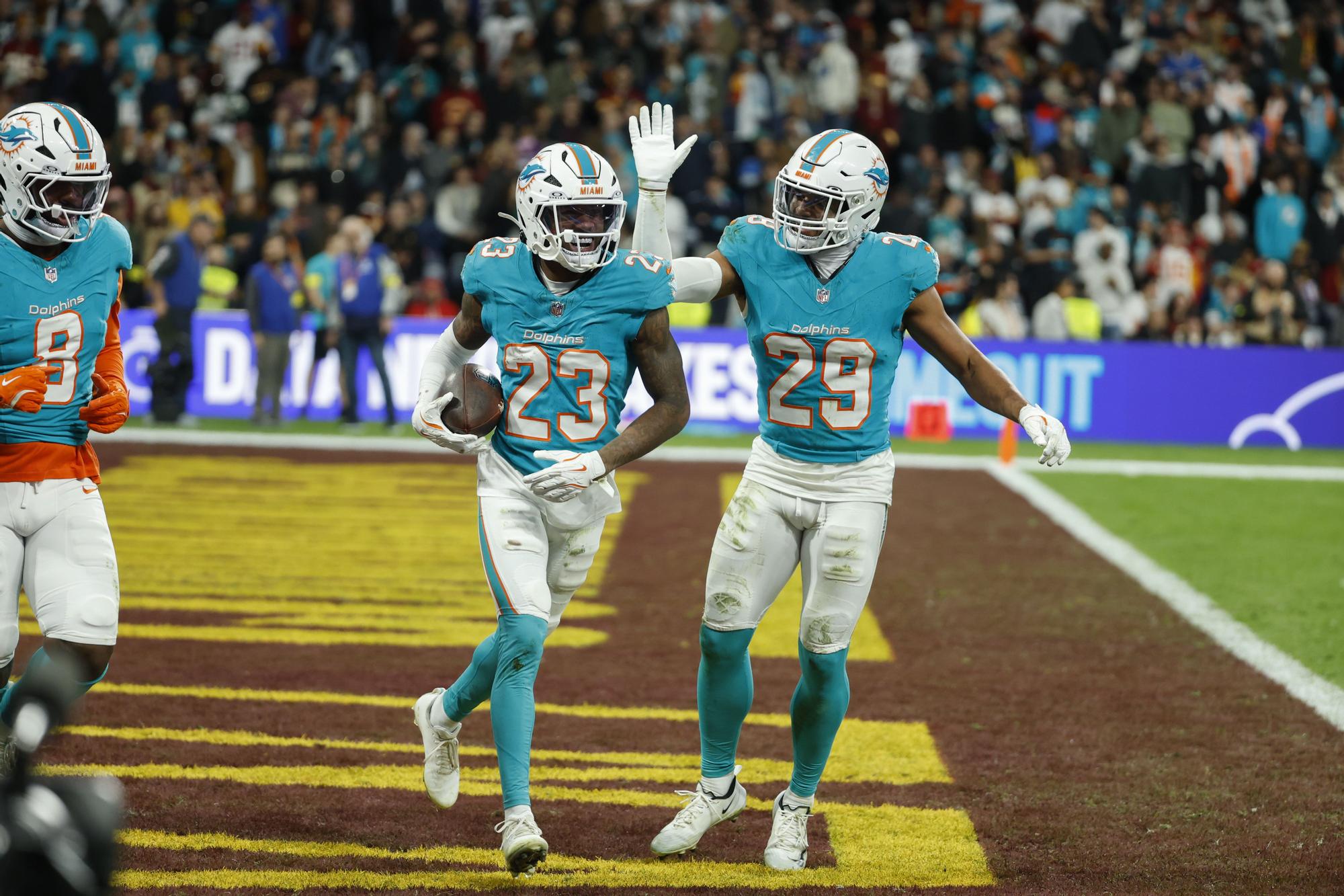 En imágenes: Los Dolphins ganan en la prórroga (16-13) a los Commanders en el histórico primer partido de la NFL en España