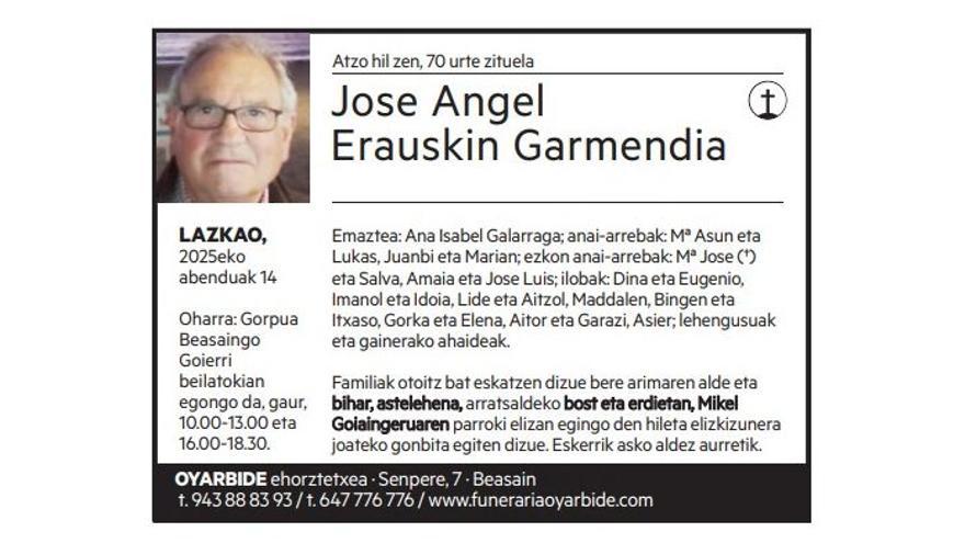 Jose Angel Erauskin Garmendia