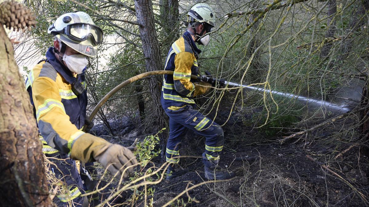 Día después del incendio en Valdizarbe.