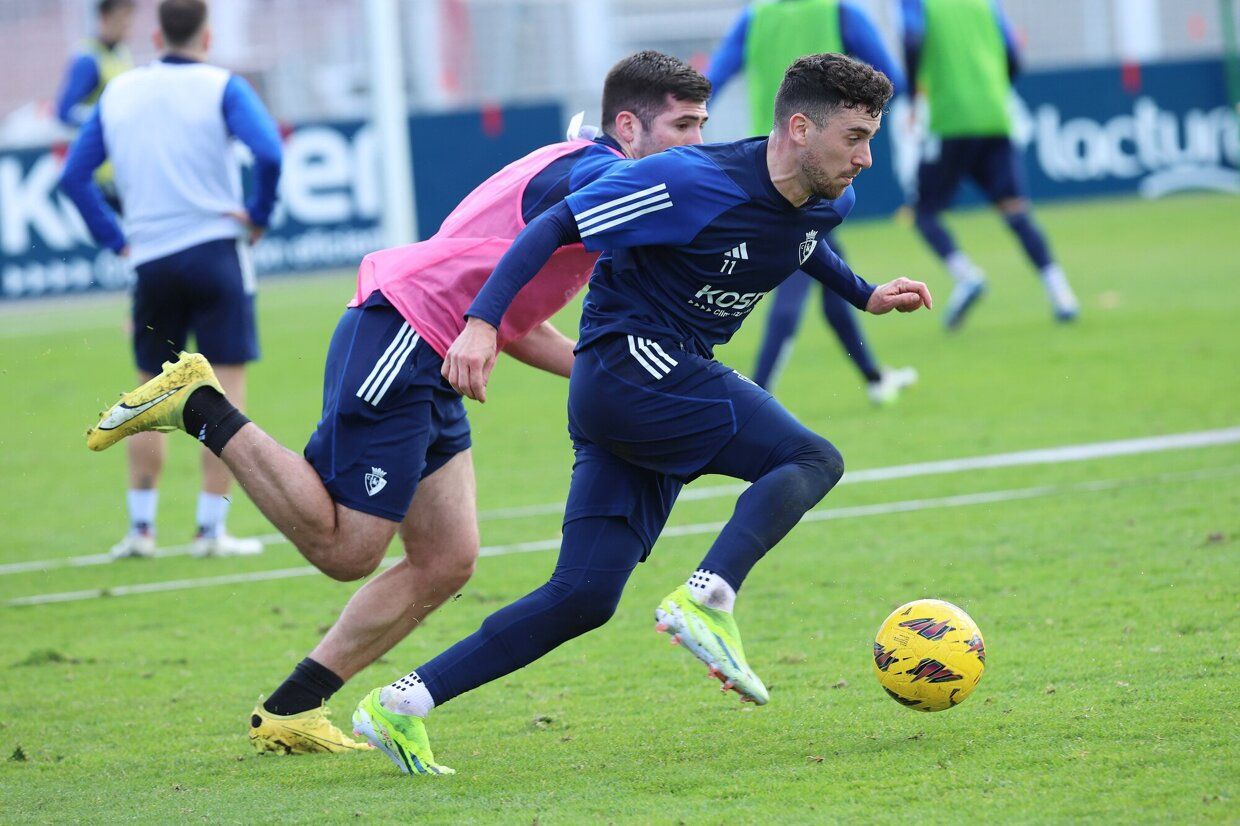 Último entrenamiento de Osasuna de este 2023