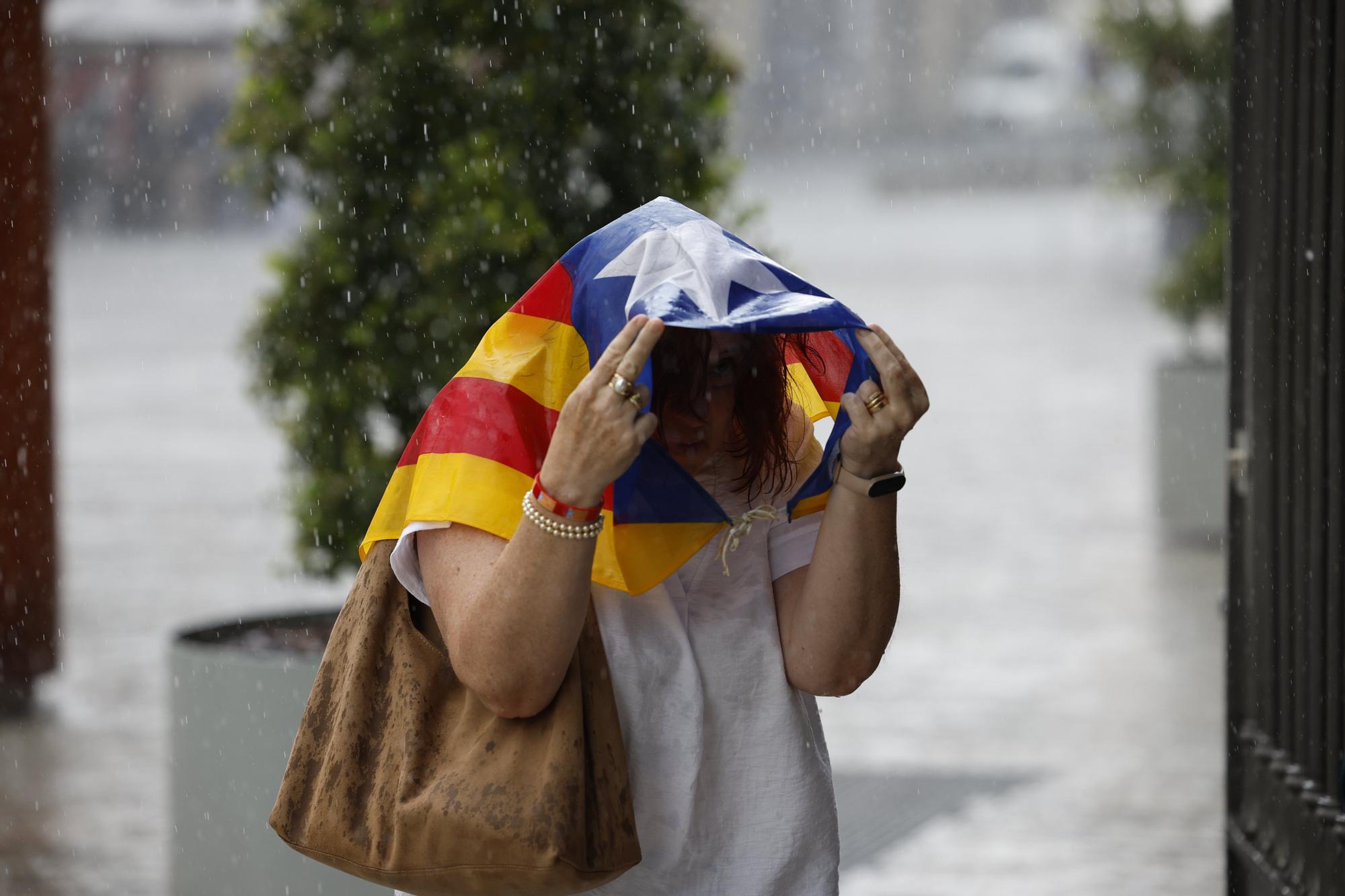 Unos 41.500 independentistas se manifiestan en la Diada en Barcelona, Girona y Tortosa