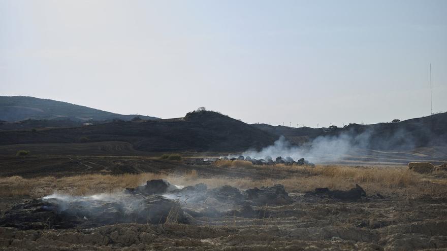 Una empacadora causó el incendio de Valdizarbe, que ha calcinado 338 hectáreas
