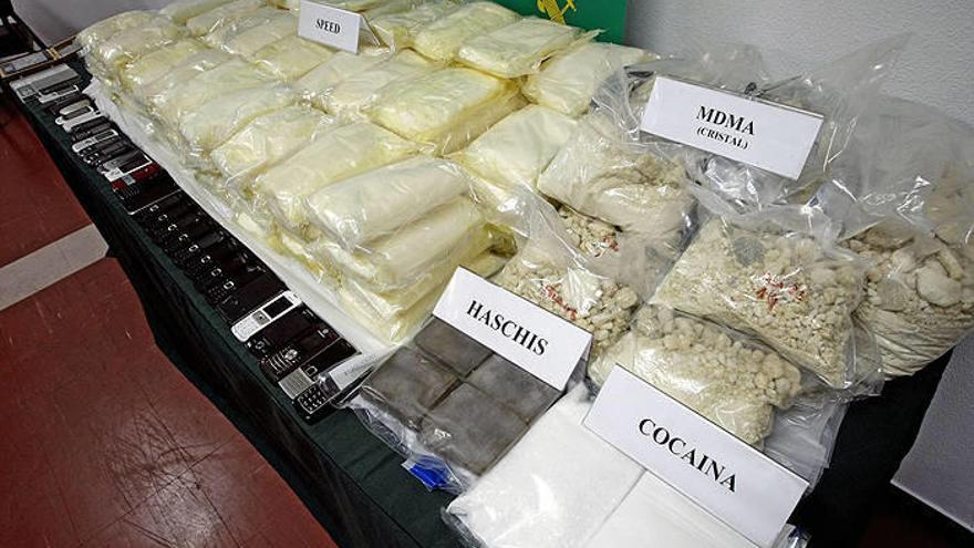 Droga decomisada por la Guardia Civil en la &#039;operación Brent&#039;.