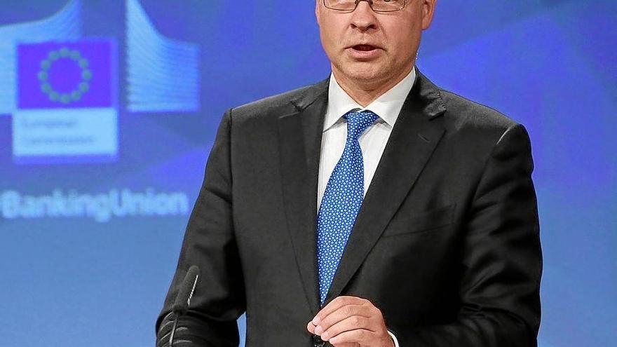 Valdis Dombrovskis, vicepresidente del Ejecutivo comunitario y responsable de Economía.