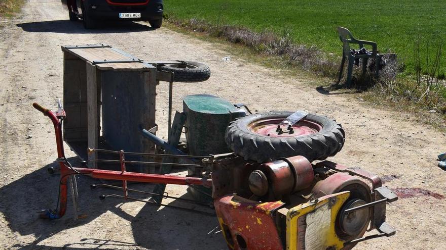Herido un hombre de 83 años en Falces en un accidente con una máquina motocultora