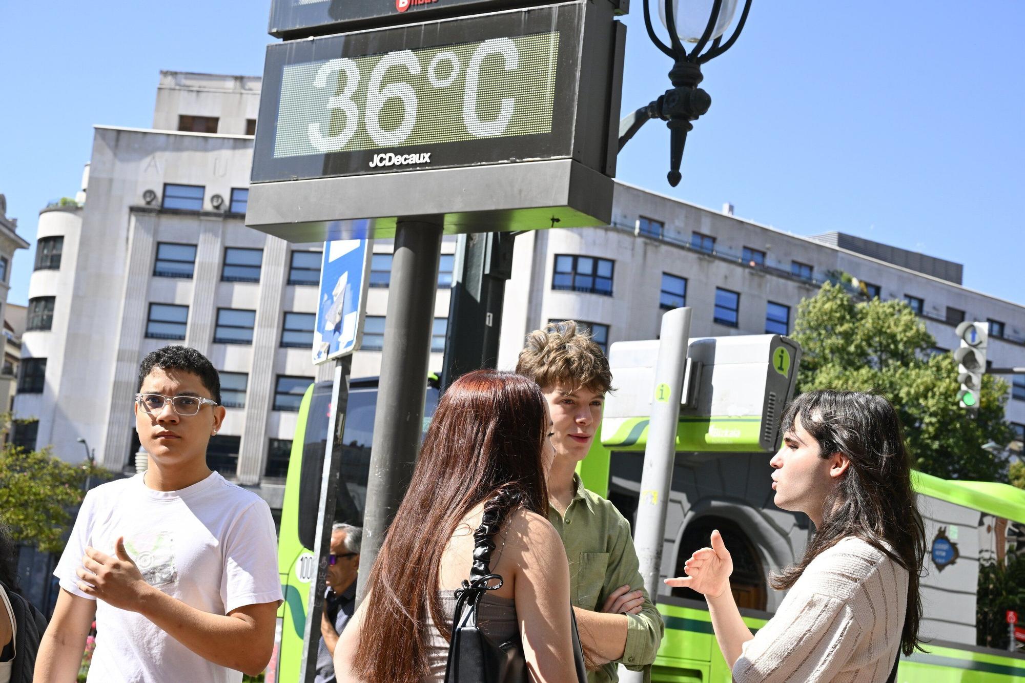 Los termómetros comienzan a subir en Bilbao