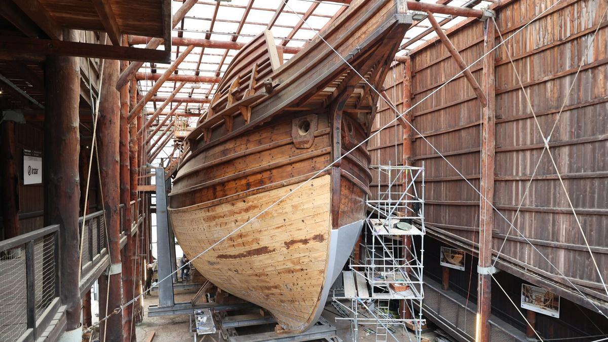 La nao &#039;San Juan&#039; se terminará de construir en la bahía de Pasaia.