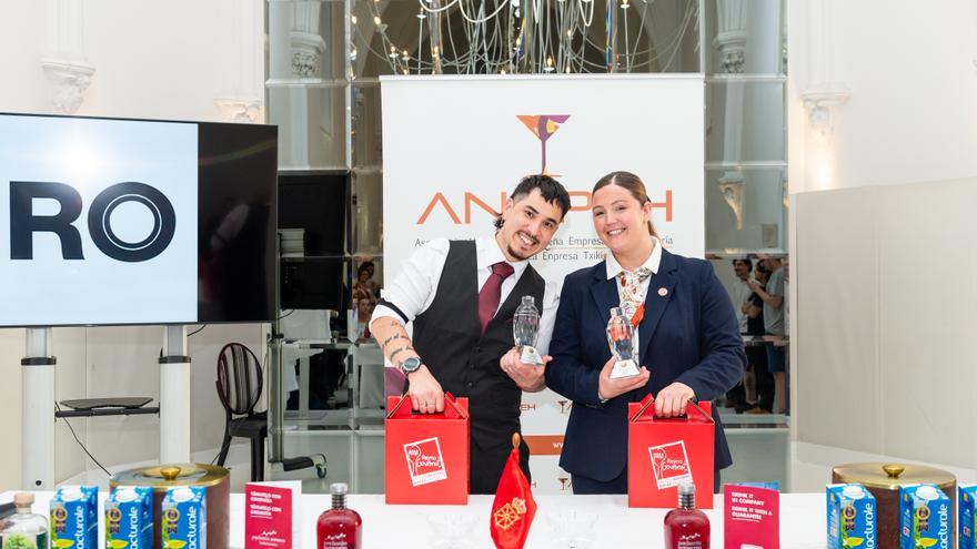 Tomás Zambrano y Noelia Barea, ganadores del Campeonato de Coctelería de Navarra
