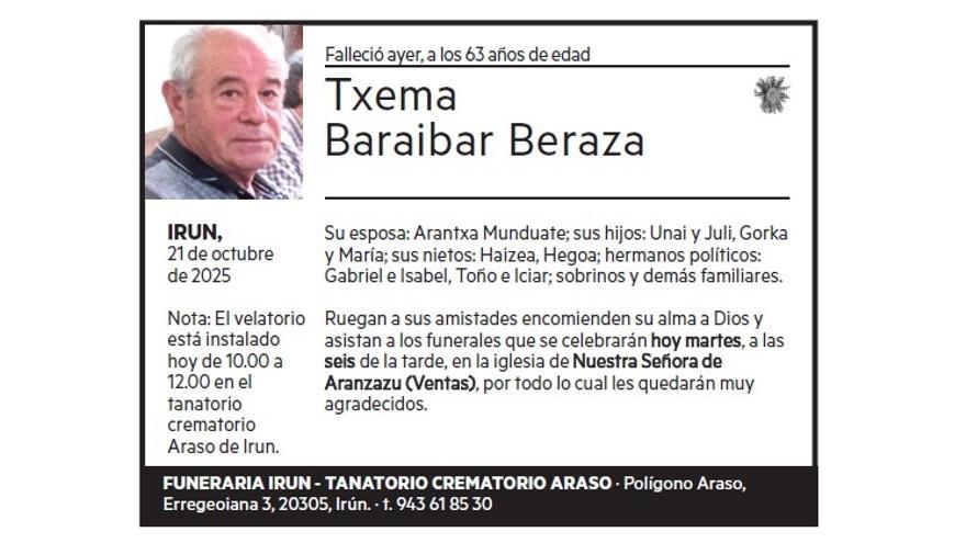 TXEMA BARAIBAR BERAZA