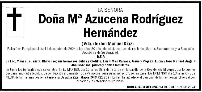 Mª Azucena Rodríguez Hernández