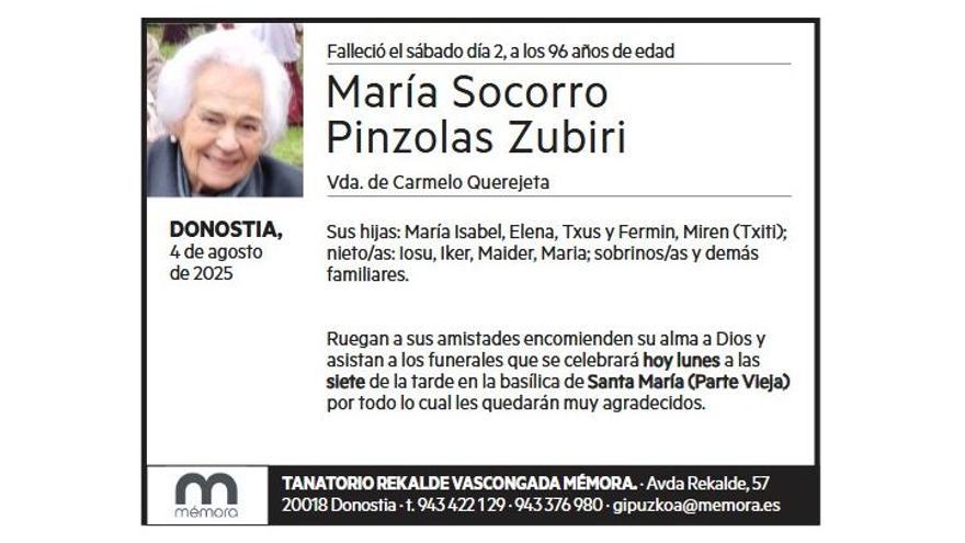 MARIA SOCORRO PIENZOLAS ZUBIRI