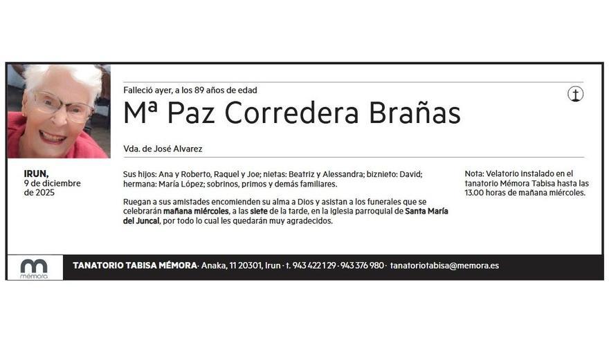 Mª PAZ CORREDERA BRAÑAS