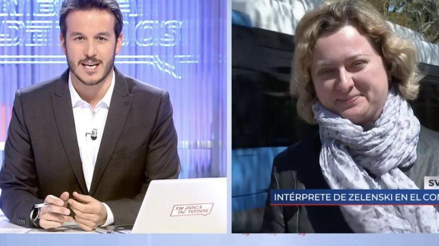 Svitlana, traductora de la intervención de Zelenski en el Congreso, habla en &#039;En boca de todos&#039;.