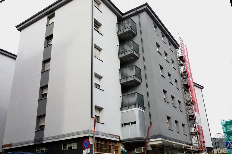 Imagen del estado de las fachadas reehabilitadas del ámbito de María Dolores Madaria