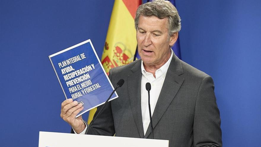 Feijóo propone un plan contra incendios que incluye un registro de pirómanos