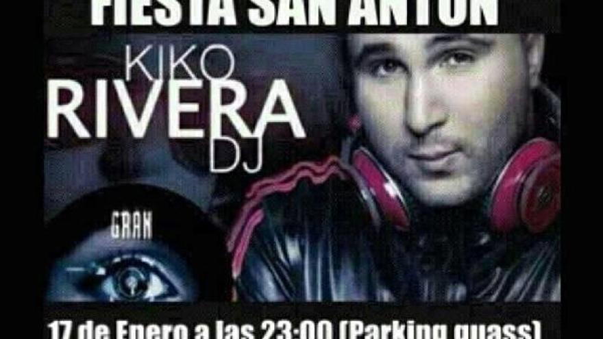 Cartel que auncia la actuación de Kiko Rivera en Elgoibar.