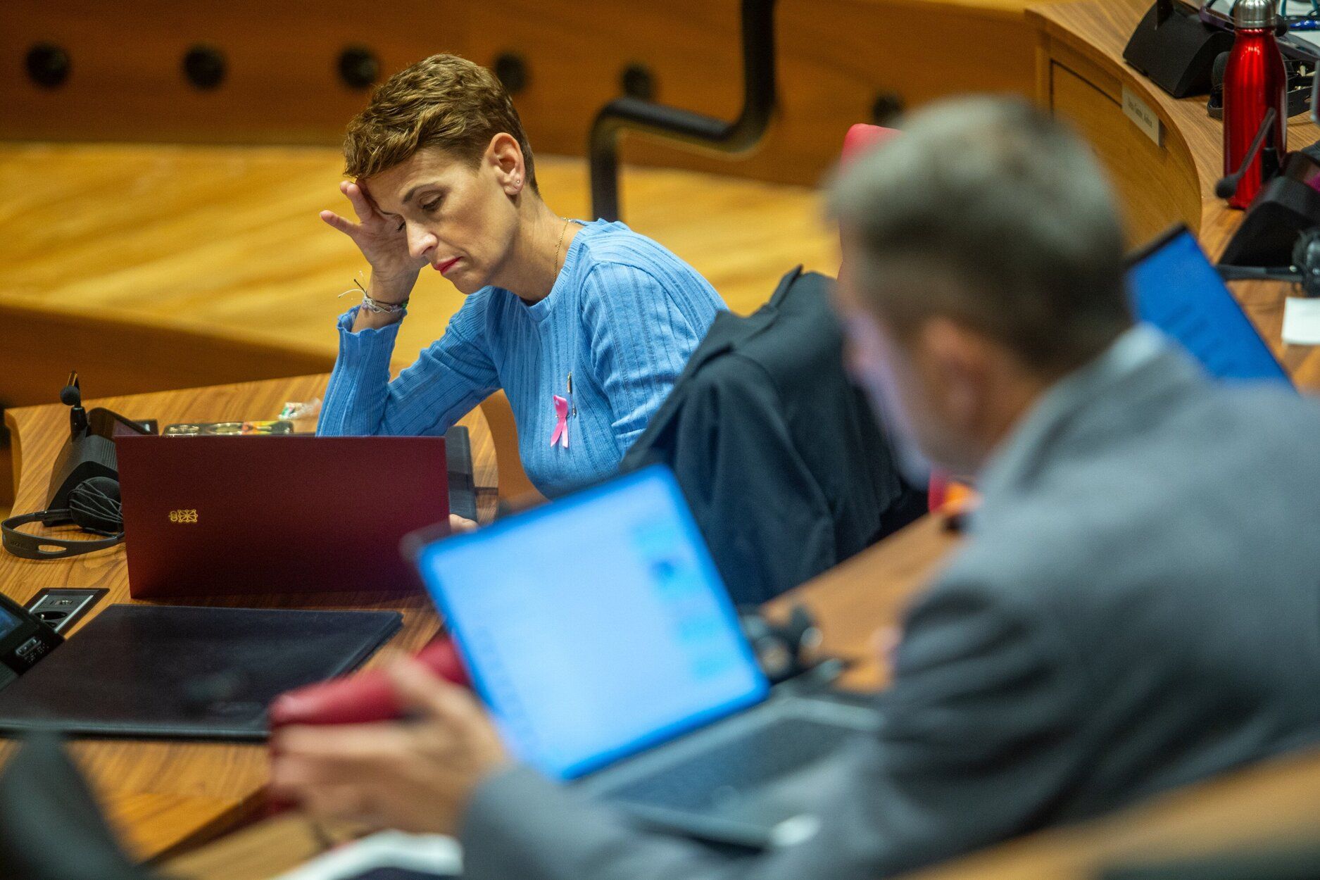 Fotos del pleno del Parlamento de Navarra de este jueves