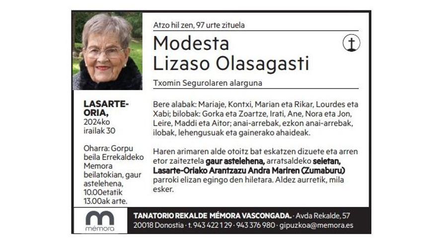Modesta Lizaso Olasagasti