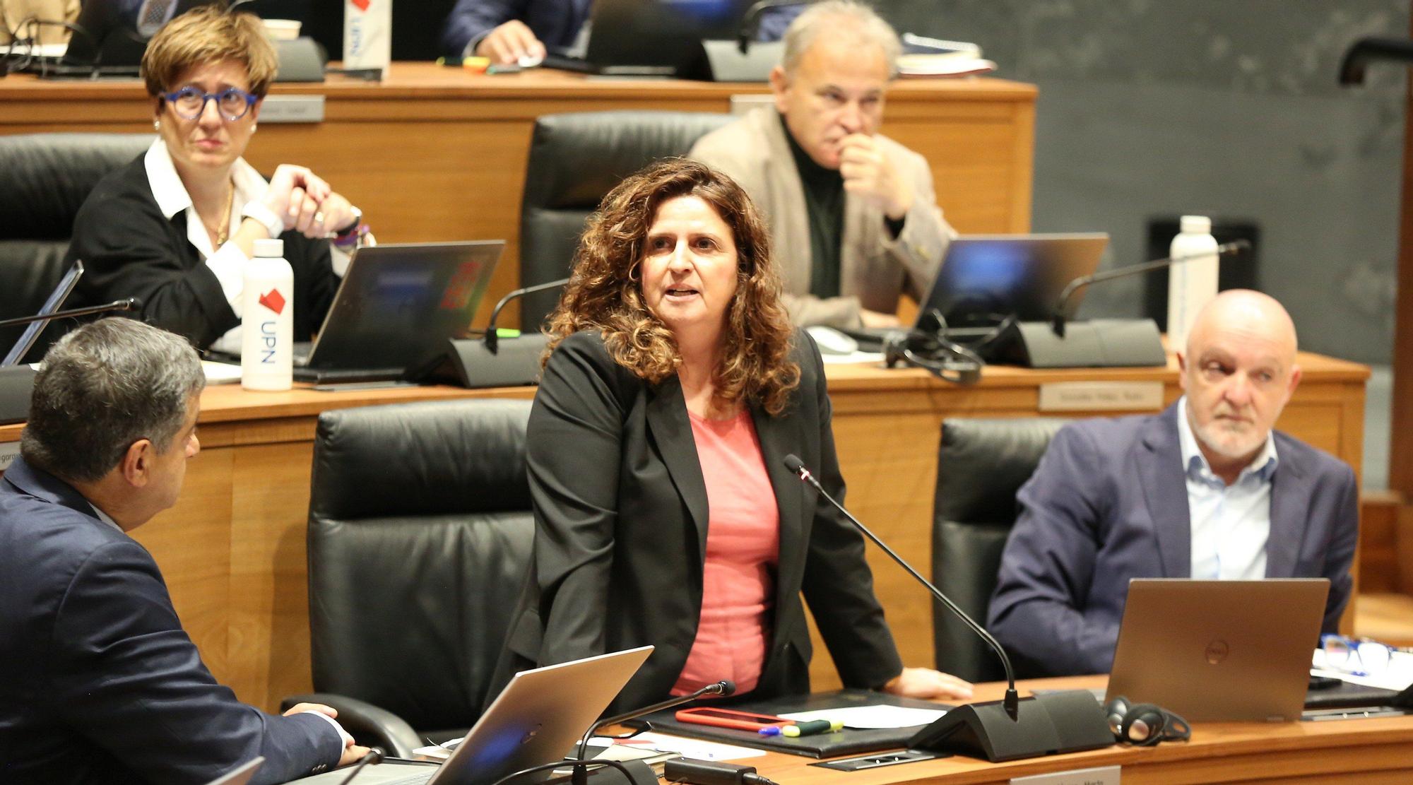 Fotos del pleno del Parlamento de Navarra del 9 de octubre